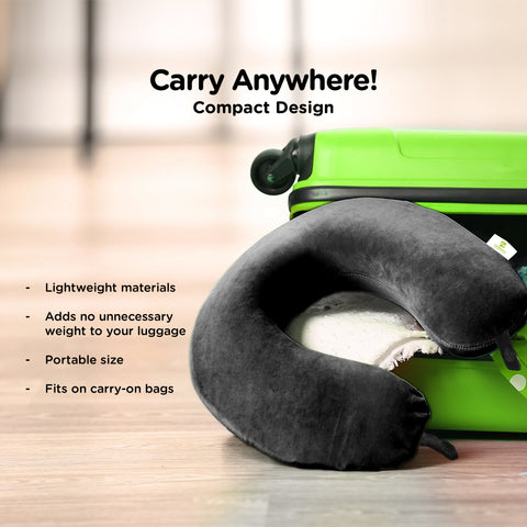 Cushows Memory Foam Multipurpose U-shaped Travel Pillow