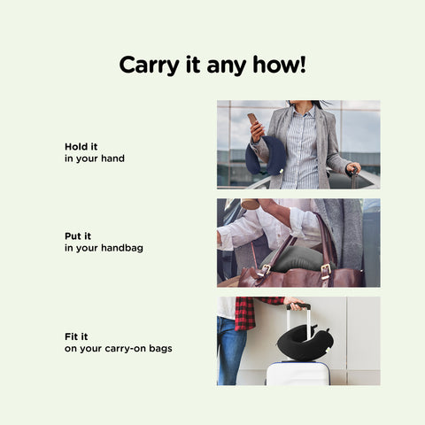 Cushows Memory Foam Multipurpose U-shaped Travel Pillow