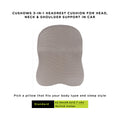 Cushows 3-in-1 Headrest Cushion for Head, Neck & Shoulder Support in Car