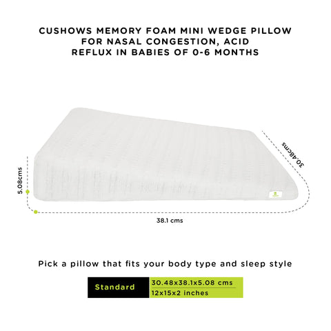 Cushows Mini Wedge Pillow For Nasal Congestion, Acid Reflux in Babies of 6 months and above