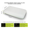 Cushows Memory Foam Classic Pillow For Back & Side Sleepers