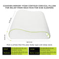Cushows Memory Foam Contour Cervical Pillow For Relief From Neck Pain For Side Sleepers