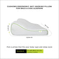 Cushows Ergonomic Anti Snoring Pillow For Back & Side Sleepers