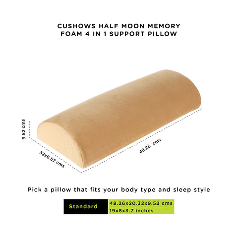 Cushows Half Moon Memory Foam 4 in 1 Support Pillow