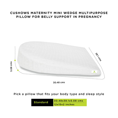 Cushows Maternity Mini Wedge Multipurpose Pillow for Belly Support in Pregnancy