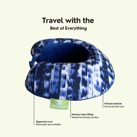 Cushows Memory Foam Multipurpose U-shaped Travel Pillow