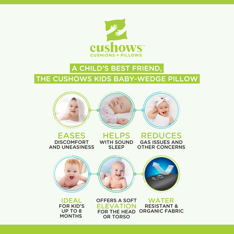 Cushows Mini Wedge Pillow For Nasal Congestion, Acid Reflux in Babies of 6 months and above