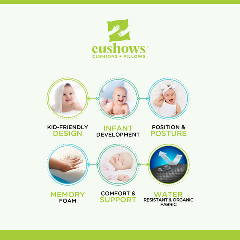 Cushows Memory Foam Baby Head Shaping Pillow To Prevent Flat Head Syndrome