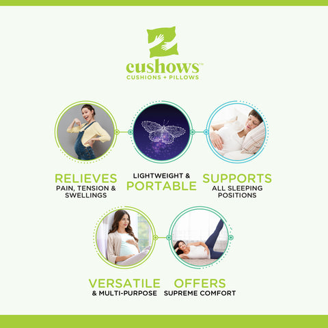 Cushows Maternity Mini Wedge Multipurpose Pillow for Belly Support in Pregnancy