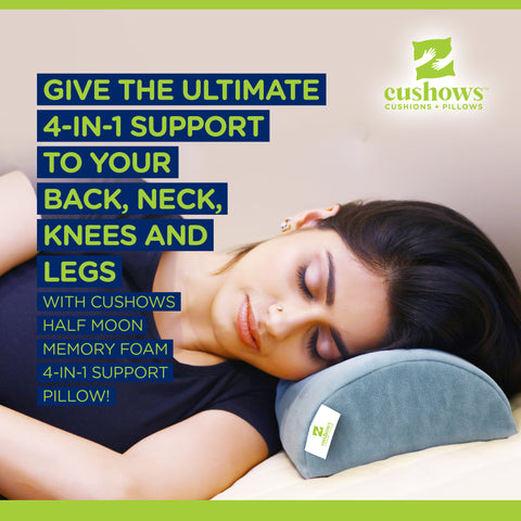 Cushows Half Moon Memory Foam 4 in 1 Support Pillow