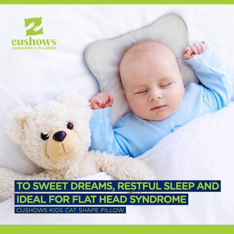 Cushows Memory Foam Baby Head Shaping Pillow To Prevent Flat Head Syndrome