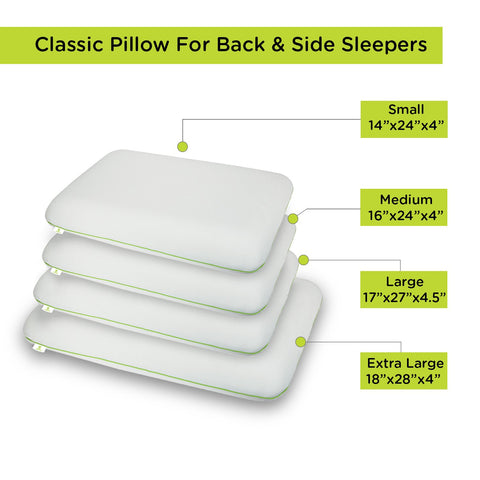 Cushows Memory Foam Classic Pillow For Back & Side Sleepers